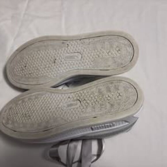 Puma sneakers - white vegan, grey satin laces, silver logo - Picture 5 of 6